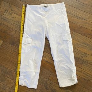 Elliot Lauren cropped cargo pants, white, size 12